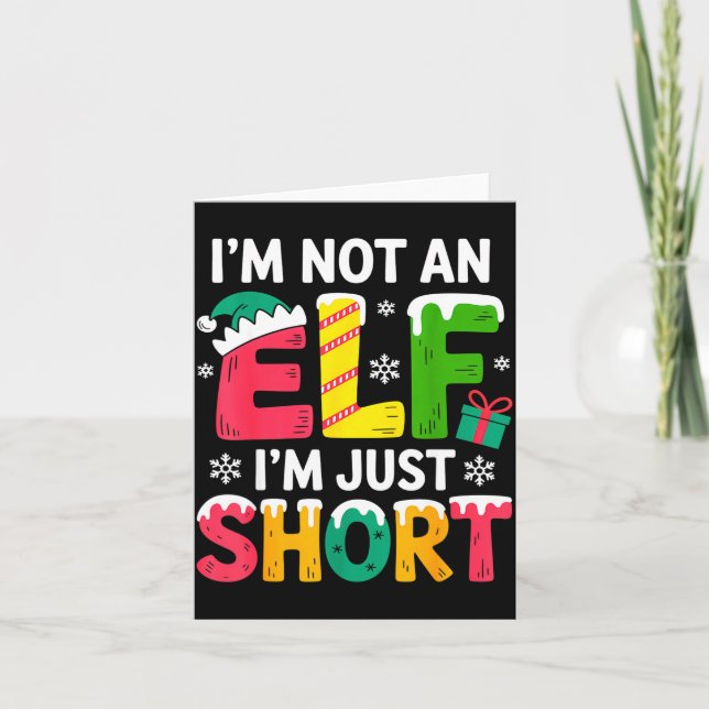Carte Funny Christmas Family Pajamas I'm Not An Elf I'm  (Devant)