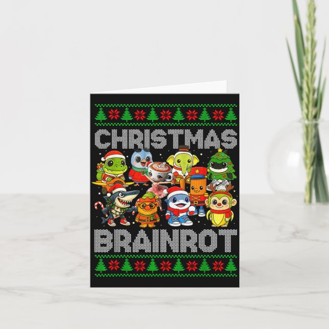 Carte Funny Christmas Italian Brain Rot Italian Brainrot (Devant)