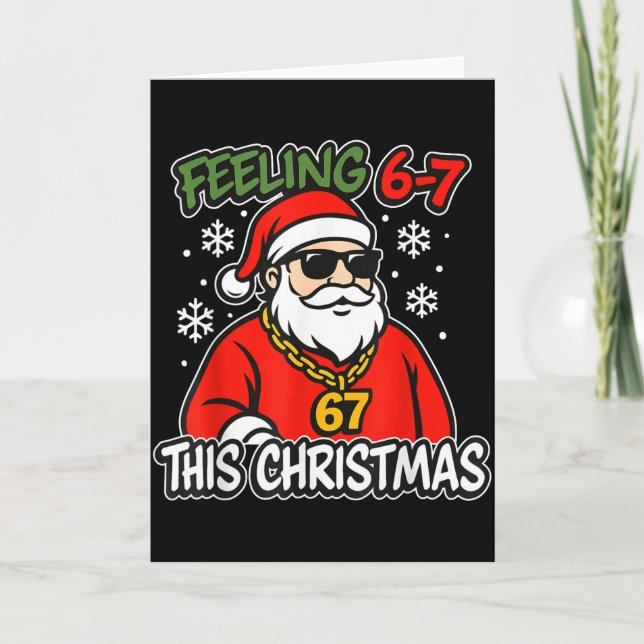 Carte Funny Christmas Kids 6-7 67 Six Seven Meme Boys Ch (Devant)