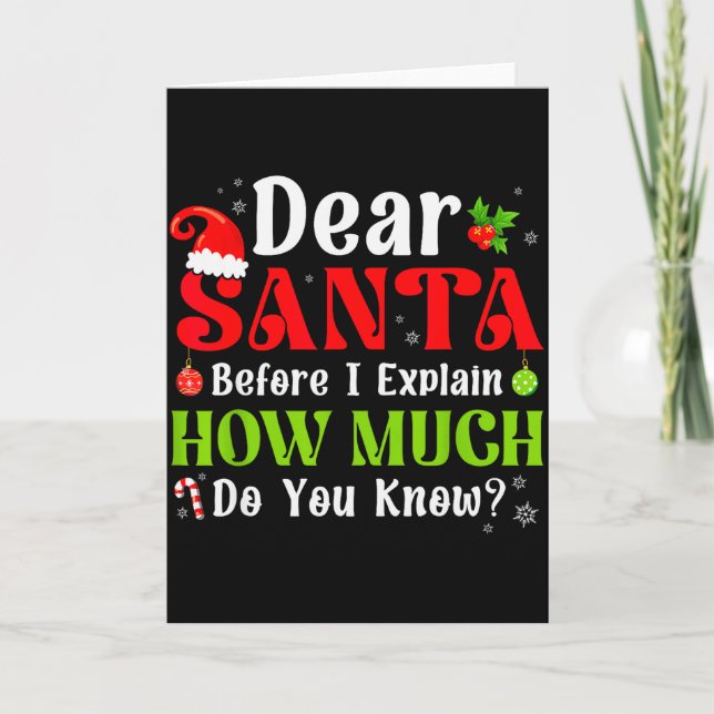 Carte Funny Christmas Kids Boys Girls Dear Santa I Can E (Devant)