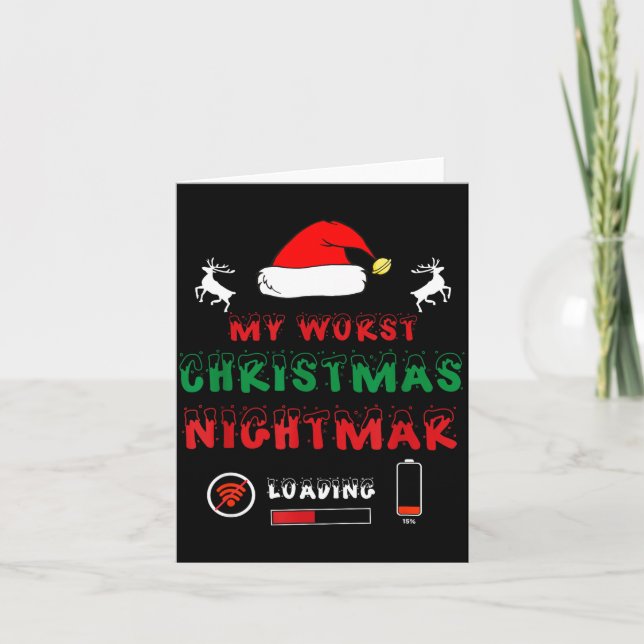 Carte Funny Christmas My Worst For Gamers  (Devant)