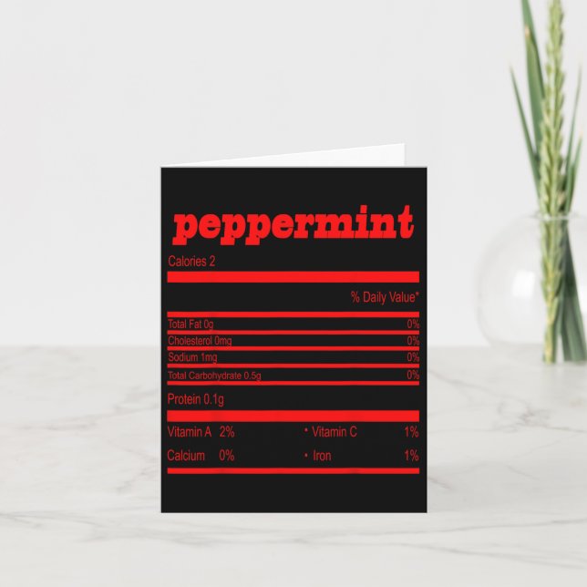 Carte Funny Christmas Pepperment Nutrition (Devant)