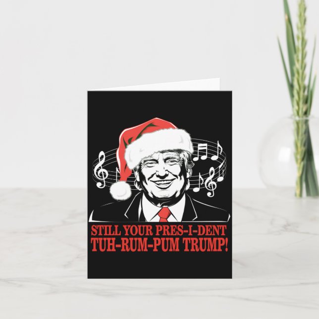 Carte Funny Christmas President Trump Pajamas Ugly Xmas  (Devant)