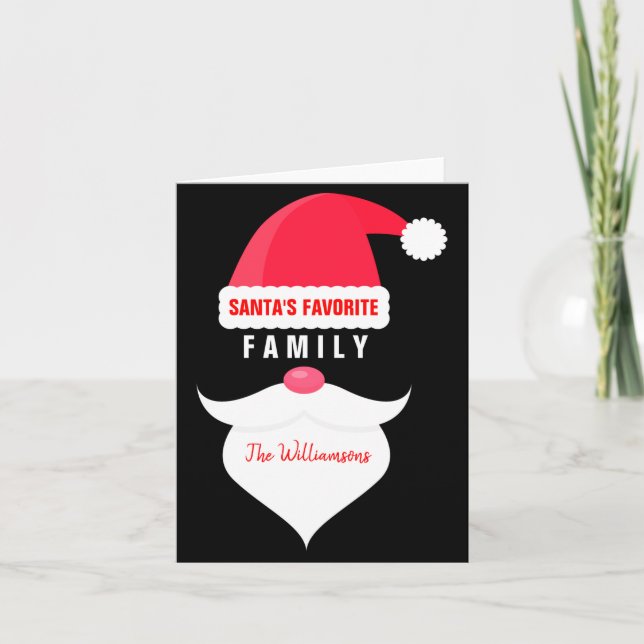 Carte Funny Christmas Santas Favorite Family  (Devant)