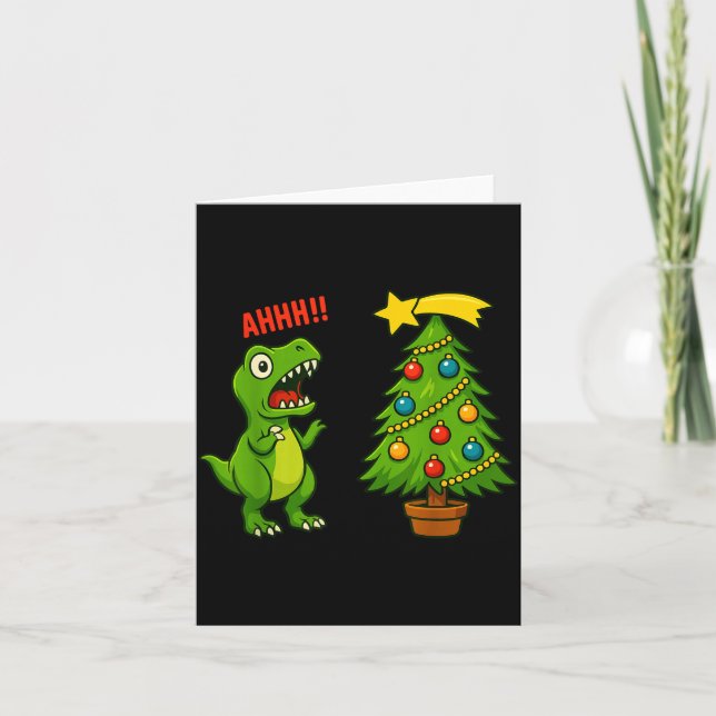 Carte Funny Christmas Shirt Kids Boys Christmas Dinosaur (Devant)