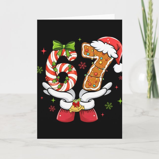 Carte Funny Christmas Six Seven 6 7 Meme Gen Alpha Slang (Devant)
