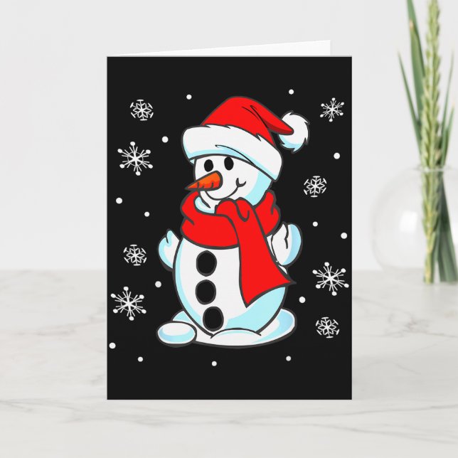 Carte Funny Christmas Snowman Tee Cute Santa Men Women K (Devant)