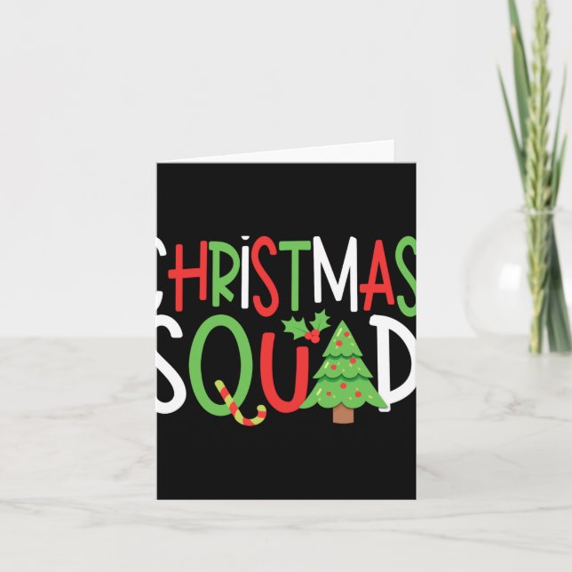 Carte Funny Christmas Squad Family Holiday T Shirt  (Devant)