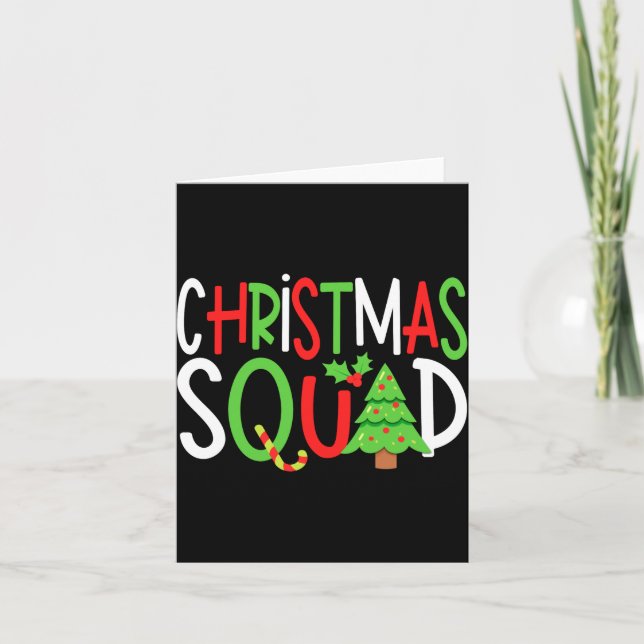 Carte Funny Christmas Squad Family Holiday T Shirt  (Devant)