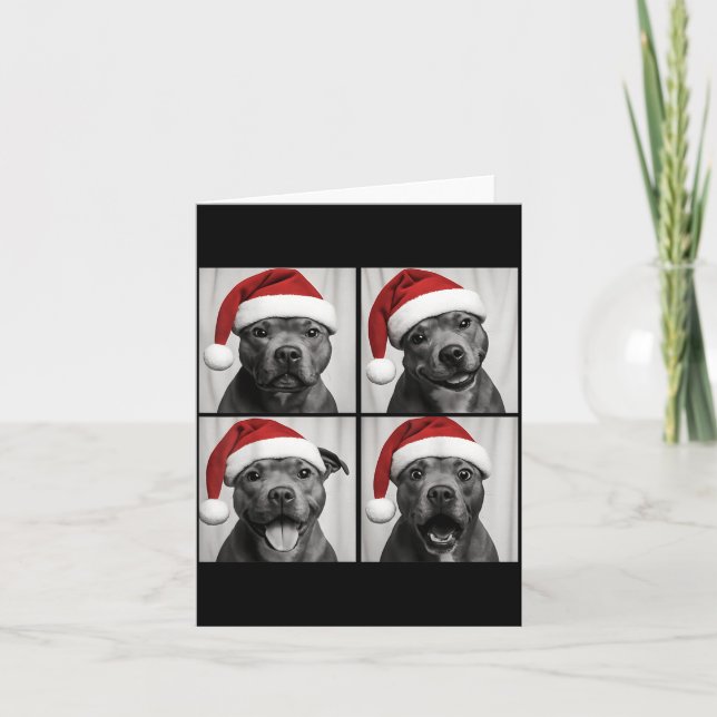 Carte Funny Christmas Staffordshire Bull Terrier Santa P (Devant)