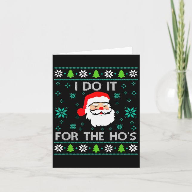 Carte Funny Christmas Xmas Inappropriate Santa I Do It F (Devant)