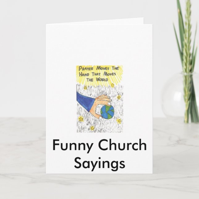 Carte Funny Church Sayings, greeting card (Devant)