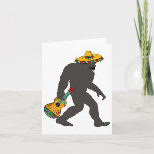 Carte Funny Cinco De Mayo Bigfoot Guitare mexicaine - Ci
