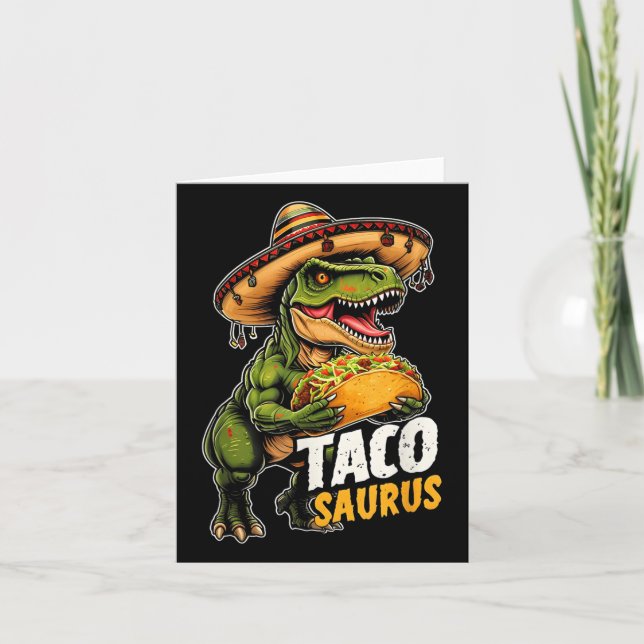 Carte Funny Cinco De Mayo Tacosaurus Taco Dinosaur T Rex (Devant)