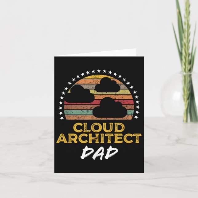 Carte Funny Cloud Architect Papa, Data Center Tech Citat (Devant)