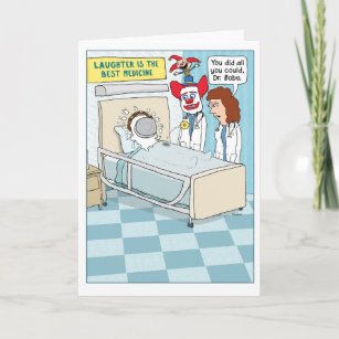 Carte Funny Clown Doctor Get Well