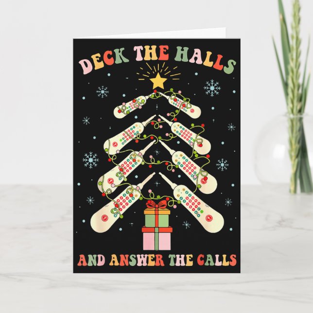 Carte Funny Cna Nurse Christmas Medical Xmas Trees Nursi (Devant)