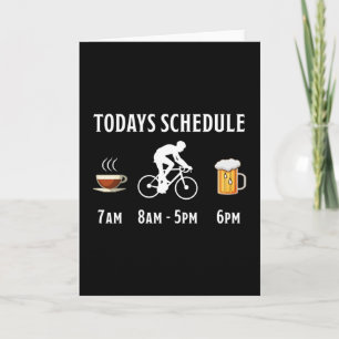 Carte Funny Coffee Cycliste Cadeau Bière