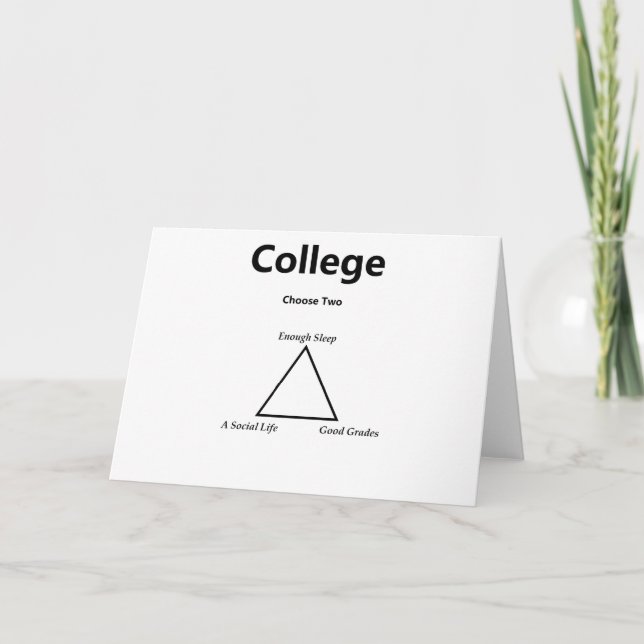 Carte Funny College Choisissez deux (Devant)