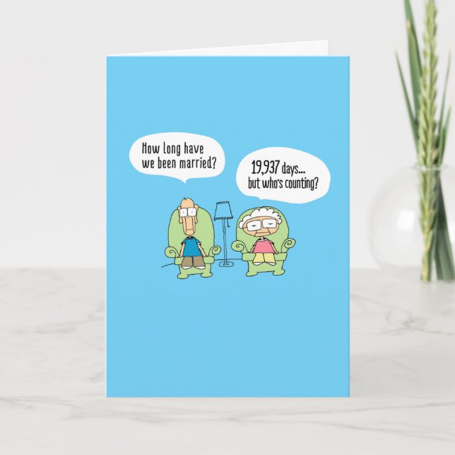 Carte Funny Comic Anniversary Card -048 (Devant)