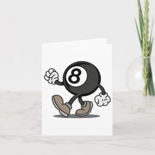 Carte Funny Comic Snooker Billard Player 8-ll