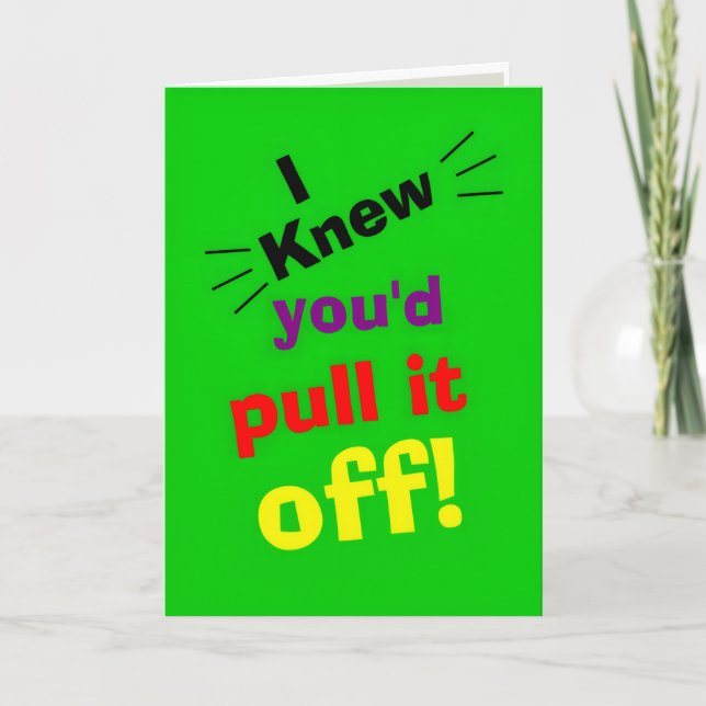 Carte funny congratulations on achievement (Devant)