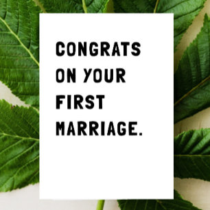Carte Funny Congratulations Wedding Card