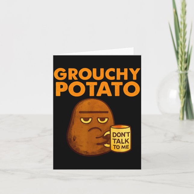 Carte Funny Couple Sweet Tato &amp; Grouchy Tato  (Devant)