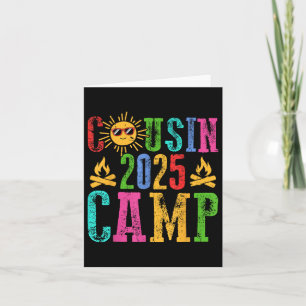 Carte Funny Cousin Camp 2025 Camping Crew Vacatio d'été