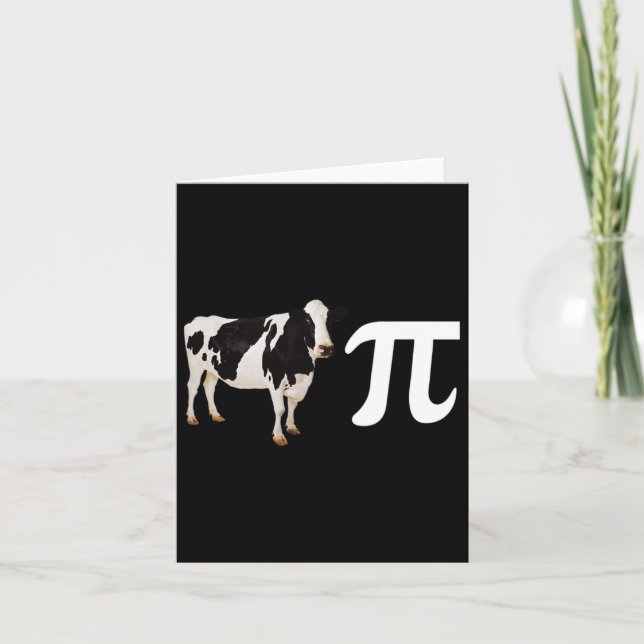 Carte Funny Cow Pi Day (Devant)