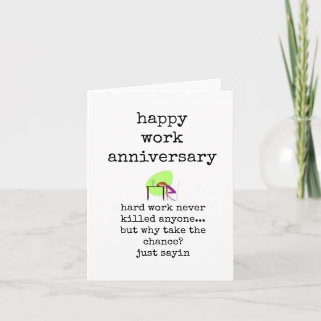 Carte Funny Coworker Anniversary Card (Devant)