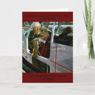 CARTE FUNNY CRASH TEST DUMMY PHOTO ANNIVERSAIRE
