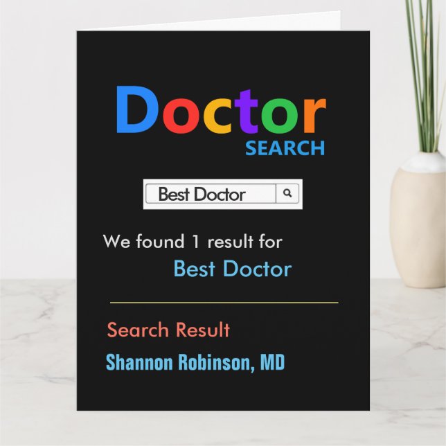 Carte Funny Custom Best Doctor (Devant)