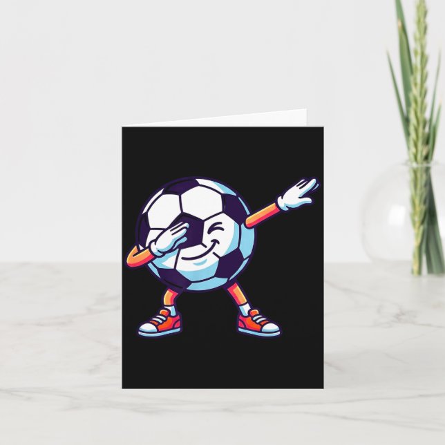 Carte Funny Dabbing Soccer Ball Cartoon Srt Gift Kids Bo (Devant)