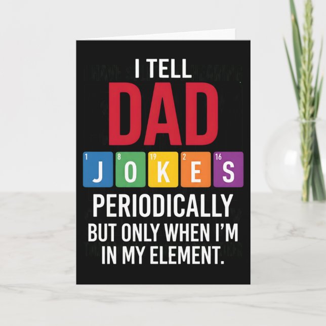 Carte funny dad Jokes Tell Dad Jokes Periodically (Devant)