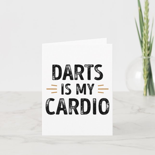 Carte Funny Darts est mon Cardio - Cadeau de joueur de f (Devant)