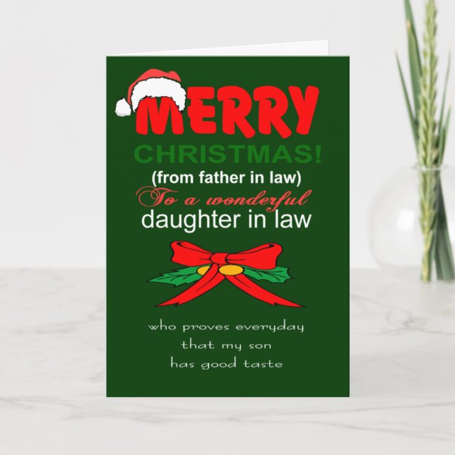 Carte funny Daughter in law Merry Christmas (Devant)