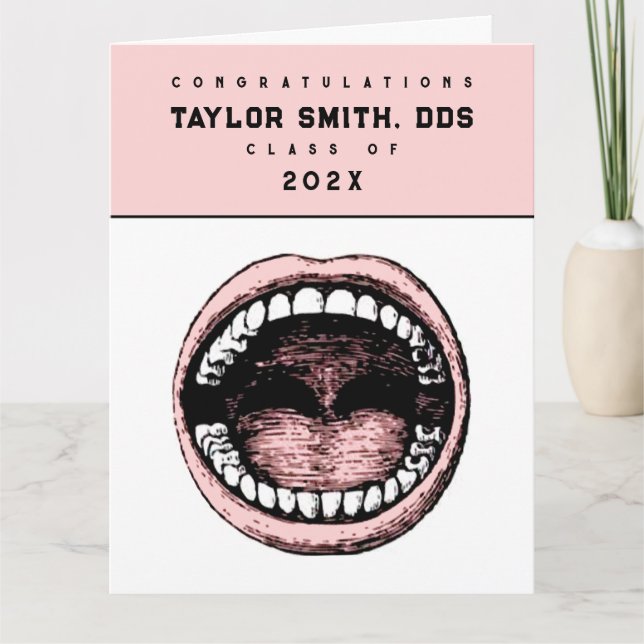 Carte Funny Dentist Dental School Graduation (Devant)