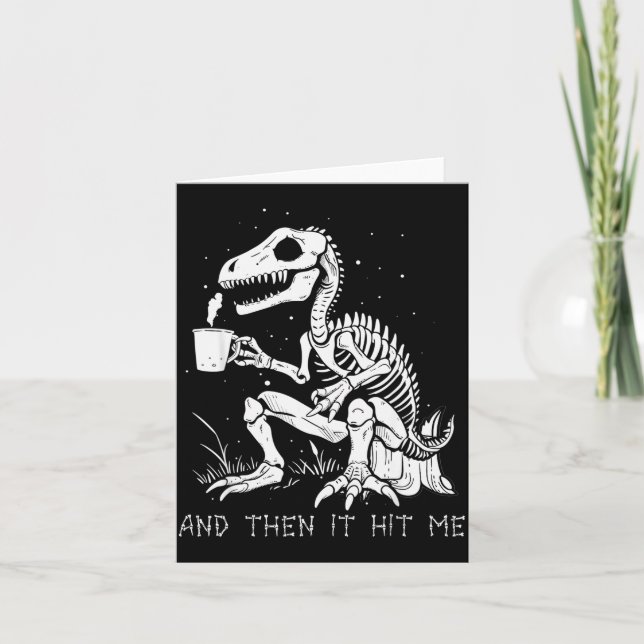 Carte Funny Dinosaur Skeleton Costume Goth Men Women Hal (Devant)