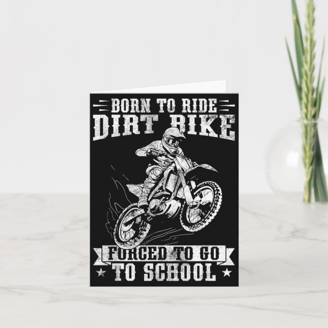 Carte Funny Dirt Bike Art For Boys Girls Motocross Dirt  (Devant)