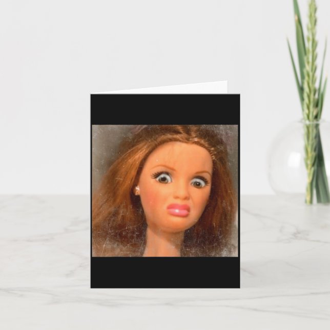 Carte Funny Disgusting Doll Face Meme  (Devant)