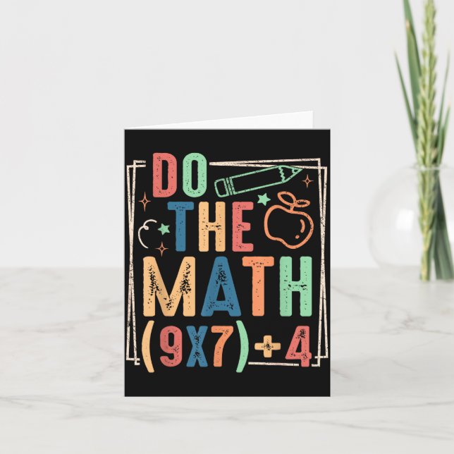 Carte Funny Do The Math 67 Meme Six Seven Boy Girl Teach (Devant)