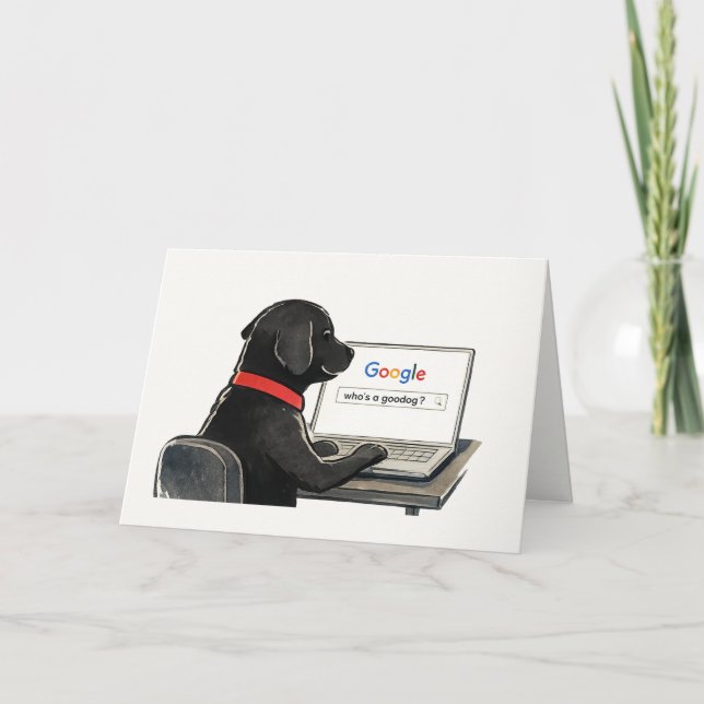 Carte Funny Dog Greeting Card | Who’s a Goodog? (Devant)