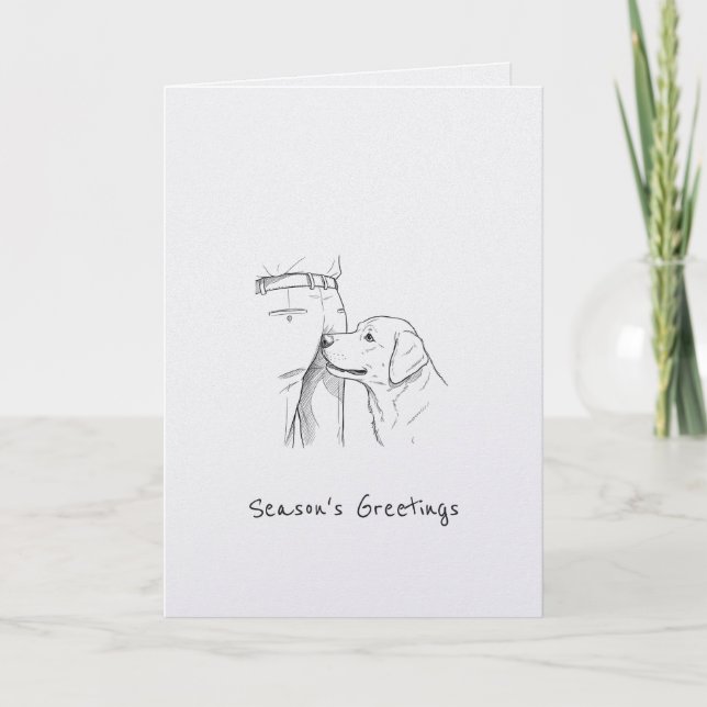 Carte Funny Dog Lover Season's Greetings Christmas (Devant)