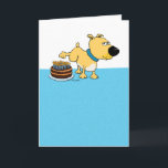 Carte Funny Dog Peeing on Cake Birthday<br><div class="desc">This funny birthday card reminds us how quickly the years whiz by ... and how much dogs like to pee on things. Let's hope that pup made a wish before peeing on the birthday cake! Thanks for choosing this original design by © Chuck Ingwersen. I post cartoons every day on...</div>