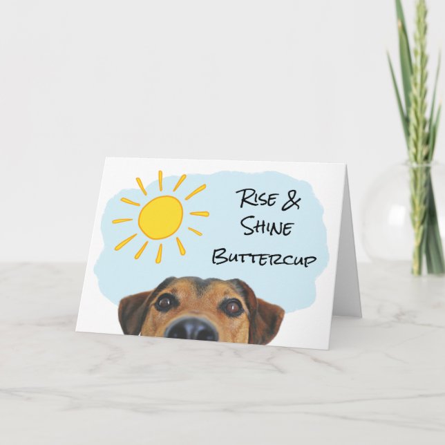 Carte Funny Dog Theme Ajouter un nom Joyeux Anniversaire (Devant)