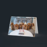 Carte Funny Dogs Birthday Greeting Card<br><div class="desc">Funny Dogs with a cake Birthday greeting Card for the cat lovers in your life. This cute greeting card is a perfect way to wish Happy Birthday to a friend,  co-worker,  family member or a special someone.</div>