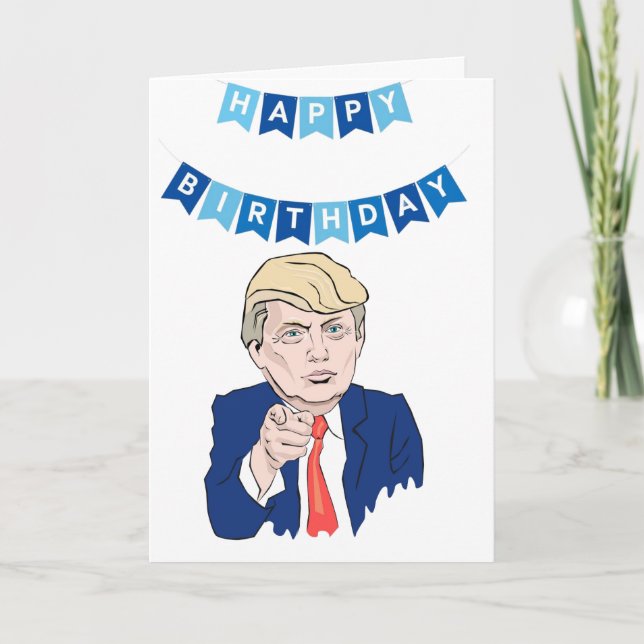 Carte Funny Donald Trump Birthday Card (Devant)