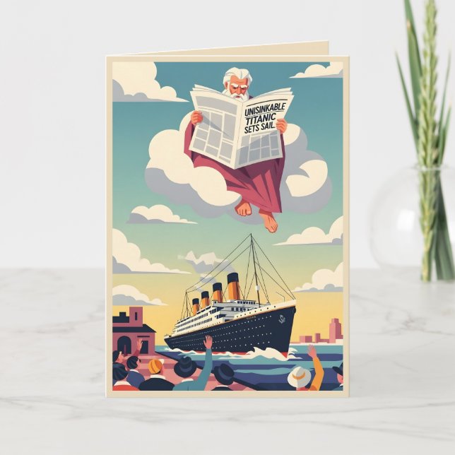 Carte Funny don't mess with God greeting card (Devant)