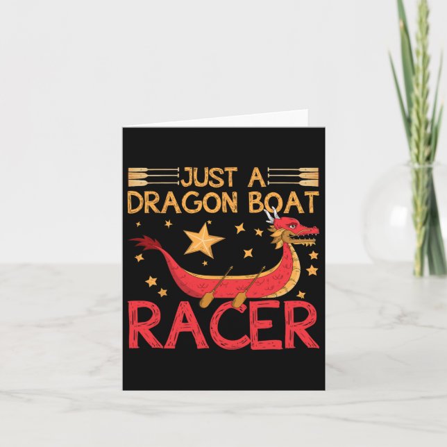 Carte Funny Dragon Boat Racer Mermaid Training Girl Raci (Devant)